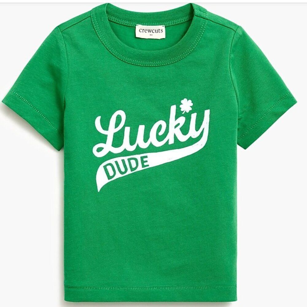 Crewcuts Factory CH178 Green Lucky Dude t-shirt NWT